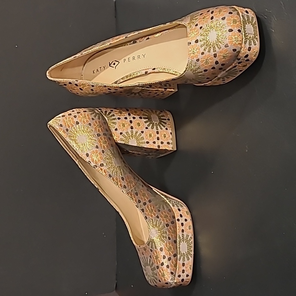 Katy Perry Floral Patterned Women's Platform Heels 9.5 - Picture 12 of 12